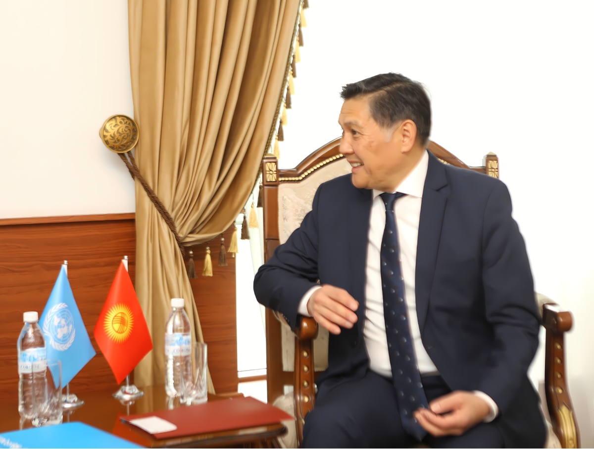 First Deputy Minister of Foreign Affairs Asein Isaev accepted a copy of the letter from the newly appointed Head of UNICEF in the Kyrgyz Republic, Mr. Samman Jung Thapa