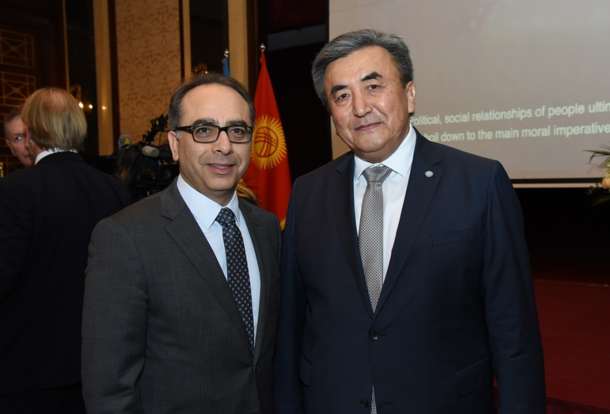 Embassy organized diplomatic reception dedicated to the 27th anniversary of independence of the Kyrgyzstan and the 90th anniversary of Ch.Aitmatov