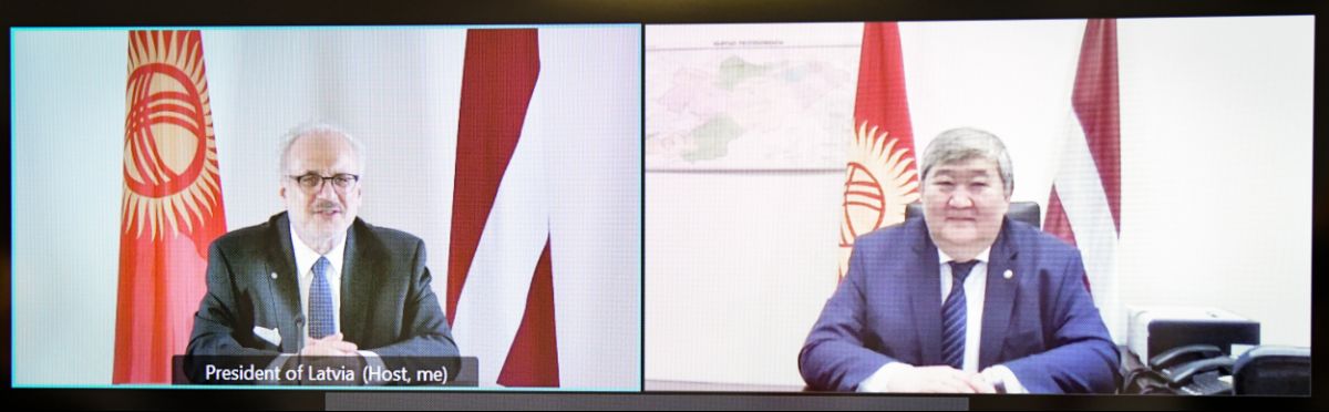 Посол Э.Ибраимов принял участие в онлайн церемонии вручения верительных грамот Президенту Латвии Э.Левитсу 