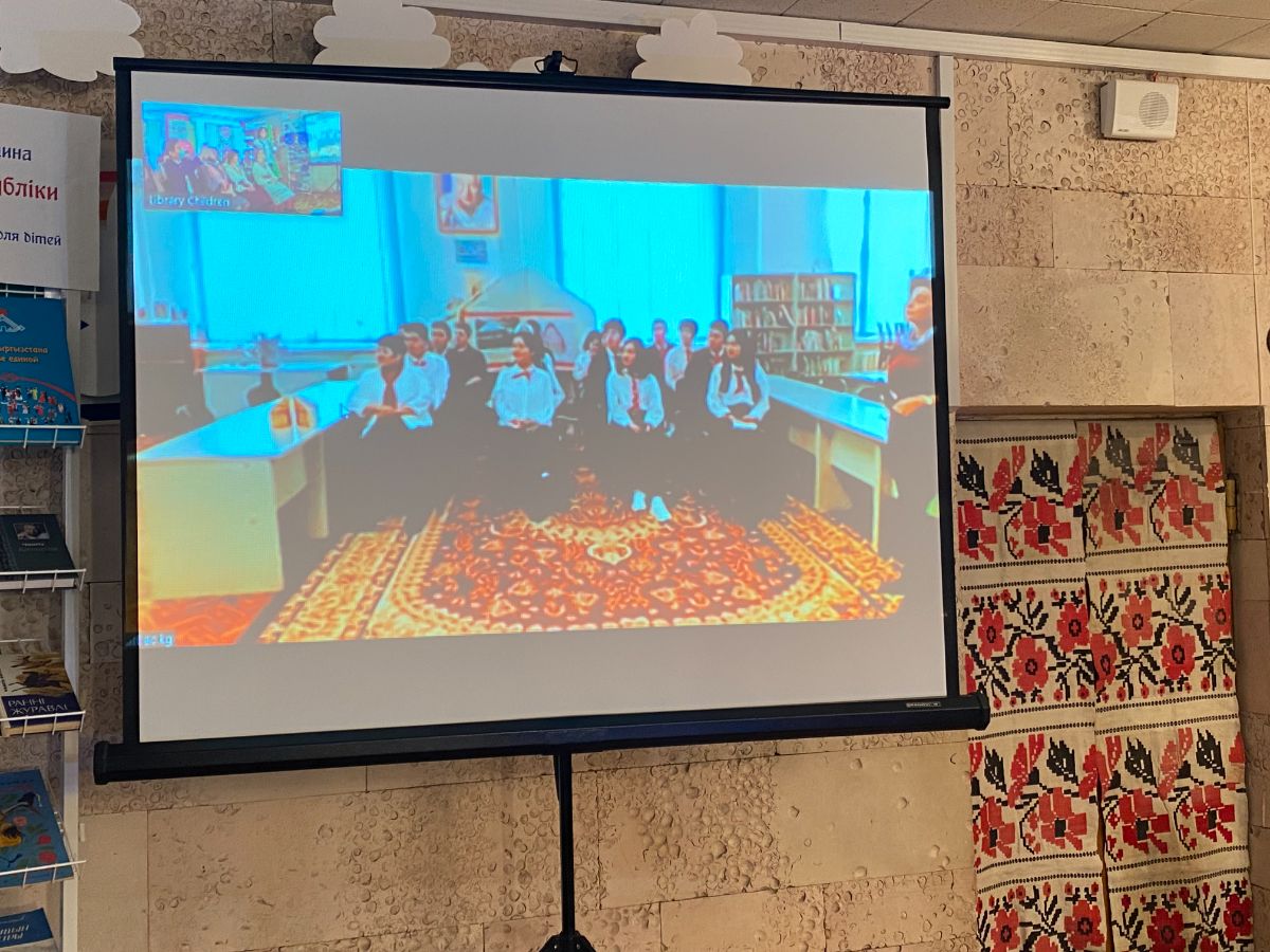 On October 8, 2021, the Embassy of the Kyrgyz Republic in Ukraine took part in a videoconference between the Republican Library for Children and Youth named after K.Bayalinov and the National Library of Ukraine for Children.
