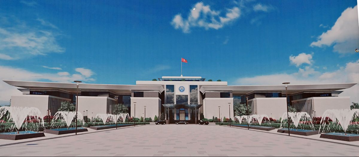 Президент Садыр Жапаров Президенттин администрациясынын жаңы имаратынын курулушуна капсула салды 