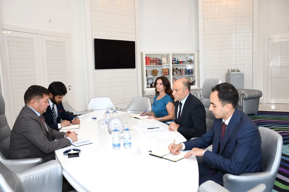 Ambassador of Kyrgyzstan to Azerbaijan Kairat Osmonaliev met with the Minister of Culture of Azerbaijan Anar Karimov