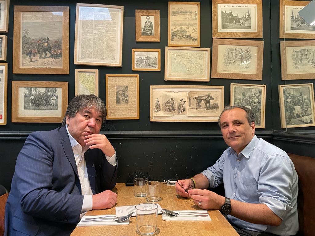 Ambassador of Kyrgyzstan to France Mr. Sadyk Sher-Niyaz met with Head of the representative office of EDF (France) in CIS and Russia Mr. Laurent Paganon