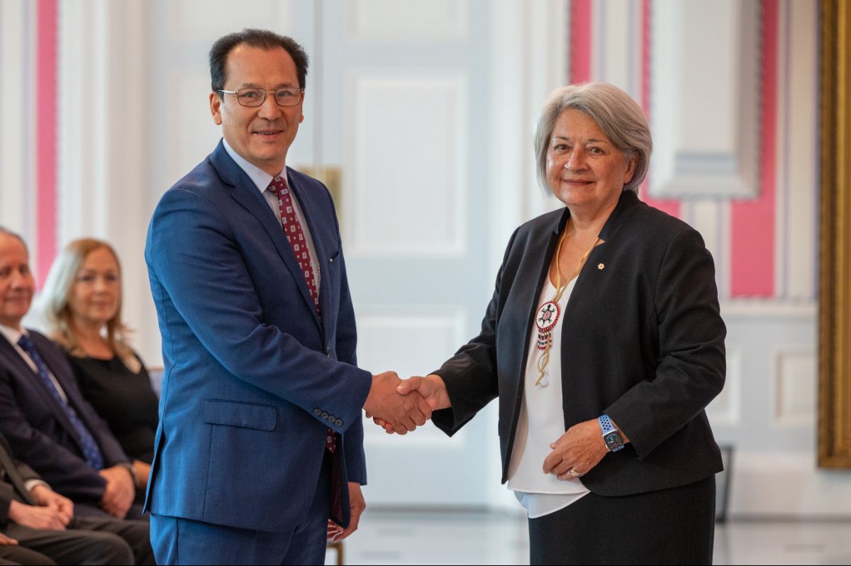 Ambassador Extraordinary and Plenipotentiary of the Kyrgyz Republic Baktybek Amanbaev presented his credentials to the Governor General of Canada Mary Simon