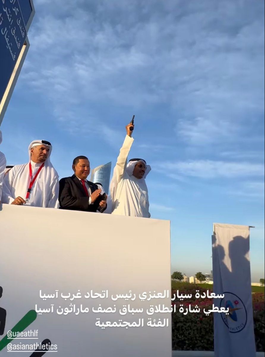 11-ноября 2023 года, Генеральный консул КР Тимур Абдижалил при сотрудничестве с Федерациями легкой атлетики КР и ОАЭ официально открыл чемпионат Азии по полумарафону в г. Дубай.