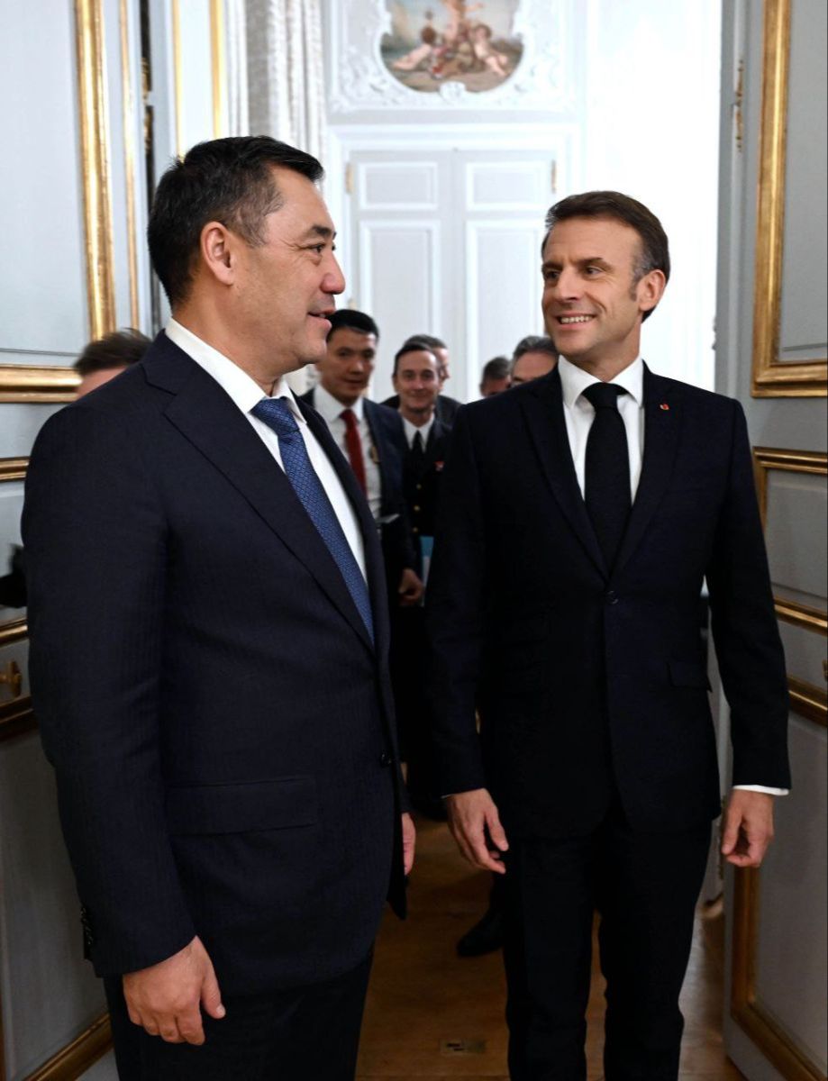 Президент Садыр Жапаров провел переговоры с Президентом Франции Эммануэлем Макроном