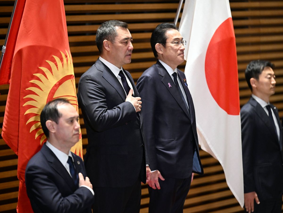 В Токио состоялась церемония официальной встречи Президента Садыра Жапарова и Премьер-министра Японии Фумио Кисида