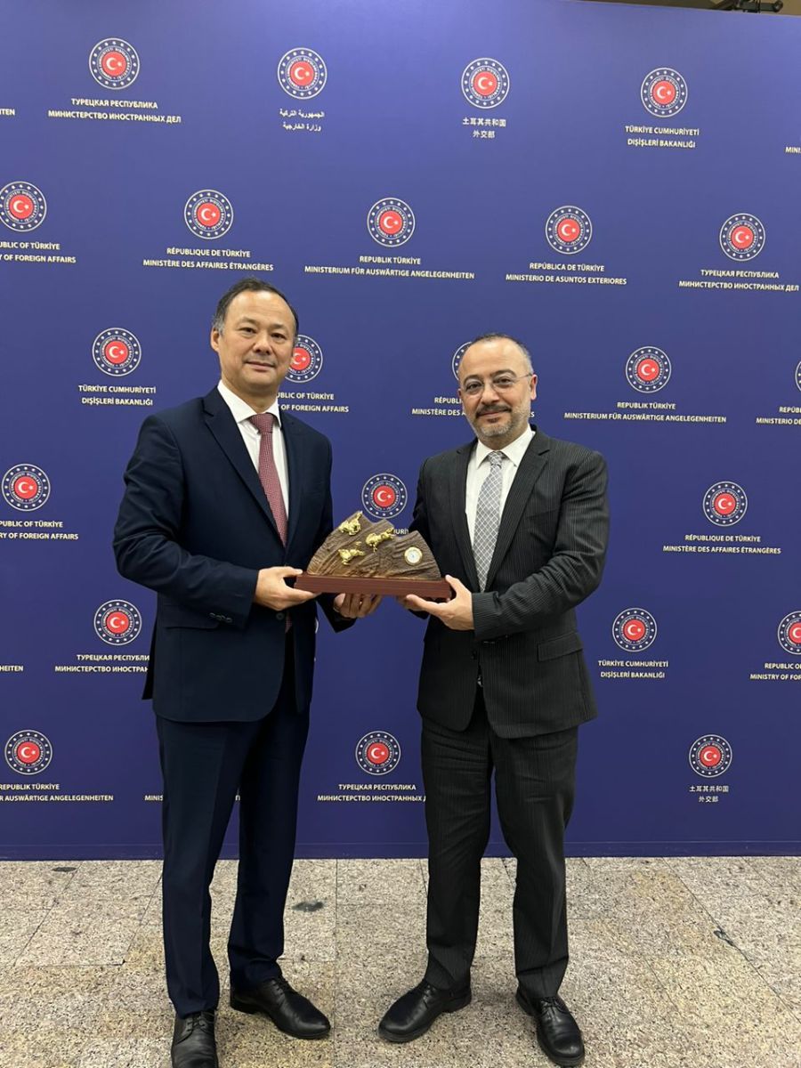 On June 14, 2024, a meeting was held between the Ambassador Extraordinary and Plenipotentiary of the Kyrgyz Republic to the Republic of Turkiye Ruslan Kazakbaev with the Deputy Minister of Foreign Affairs of the Republic of Turkiye Nuh Yilmaz.