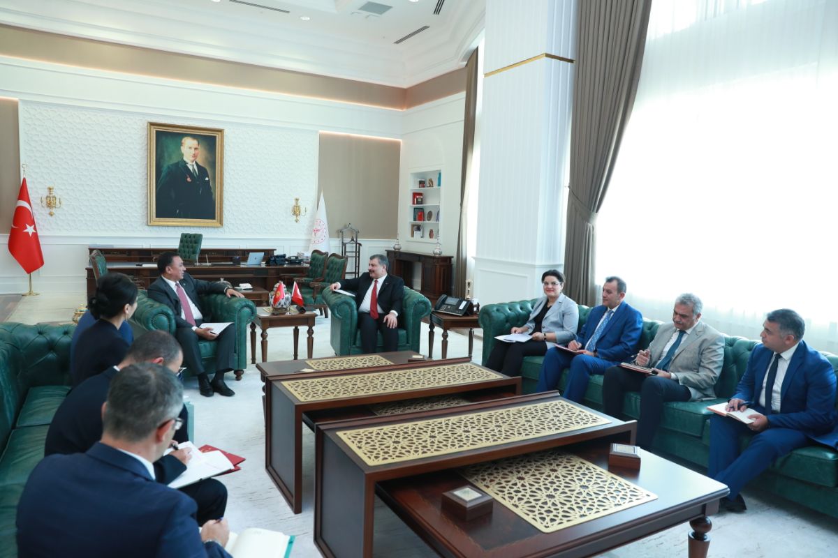 On September 3, 2019, The Extraordinary and Plenipotentiary Ambassador of the Kyrgyz Republic to the Republic of Turkey Kubanychbek Omuraliev met with Ministry of health of the Republic of Turkey Fahrettin Koca.