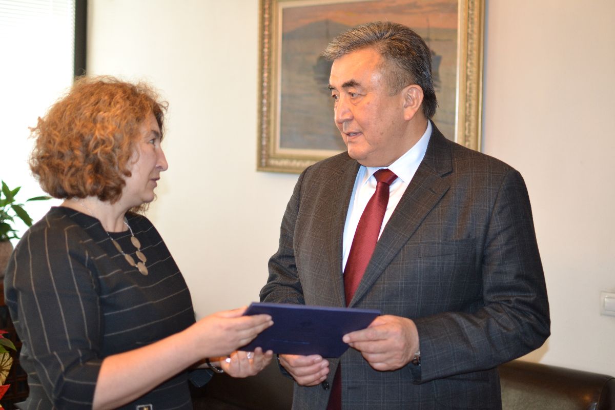 On December 13, 2019, Ambassador Extraordinary and Plenipotentiary of the Kyrgyz Republic in the Republic of Bulgaria (concurrently) Zhusupbek Sharipov presented copies of his Credentials to the Deputy Minister of Foreign Affairs of the Republic of Bulgaria Mr. P. Doykov.
