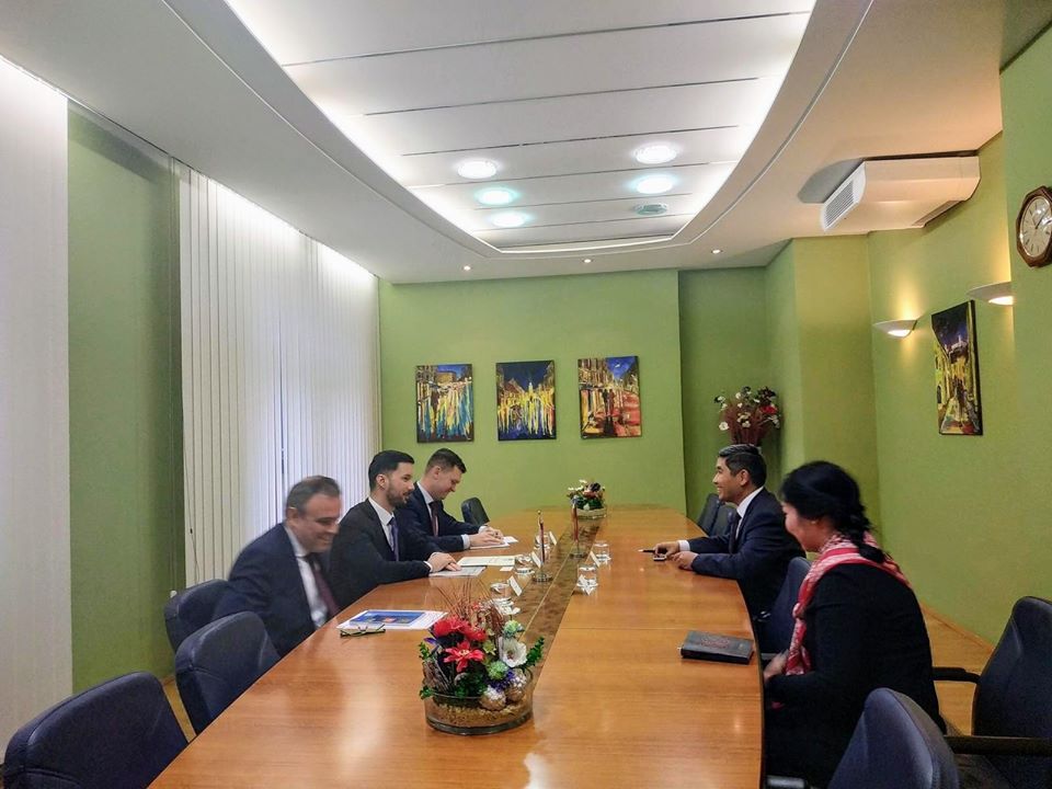 On November 28, 2019, the new Ambassador Extraordinary and Plenipotentiary of the Kyrgyz Republic to the Slovak Republic Bakyt Dzhusupov presented copies of his Credentials to the State Secretary of the Ministry of Foreign and European Affairs of the Slovak Republic, Lukas Parizek.