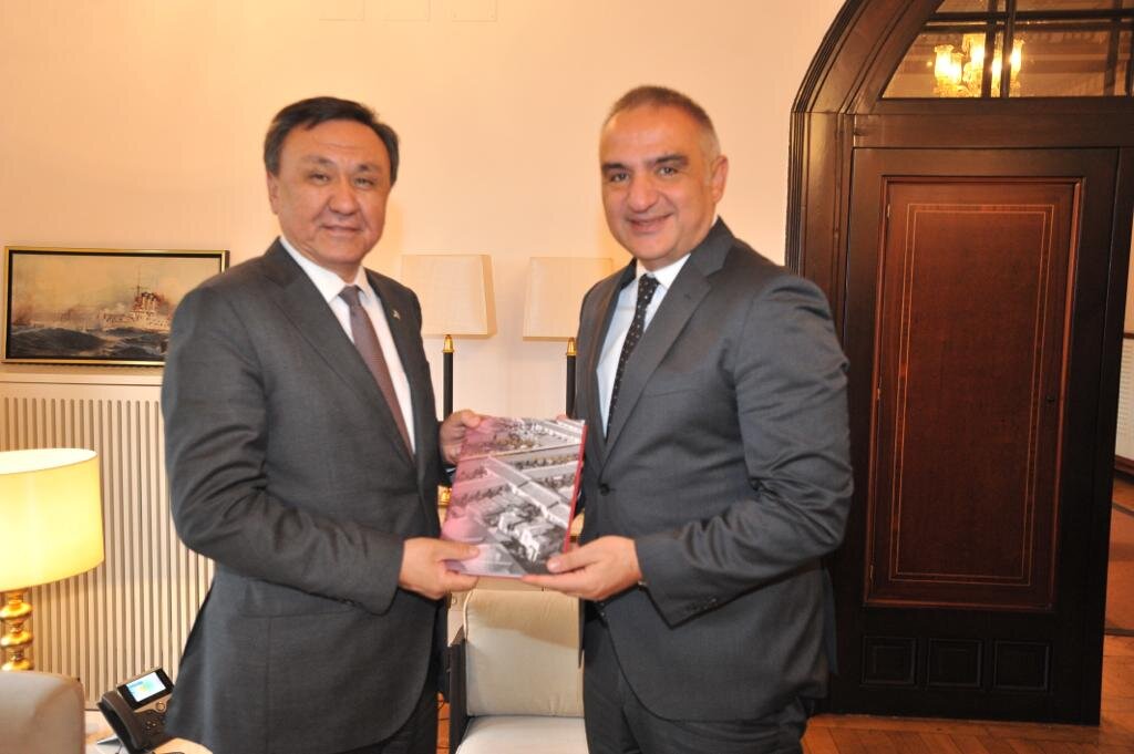 On July 11, 2019, there was the meetıng of Ambassador Extraordinary and Plenipotentiary of the Kyrgyz Republic to the Republic of Turkey Kubanychbek Omuraliev with the Minister of Culture and Tourism of the Republic of Turkey Mehmet Nuri Ersoy