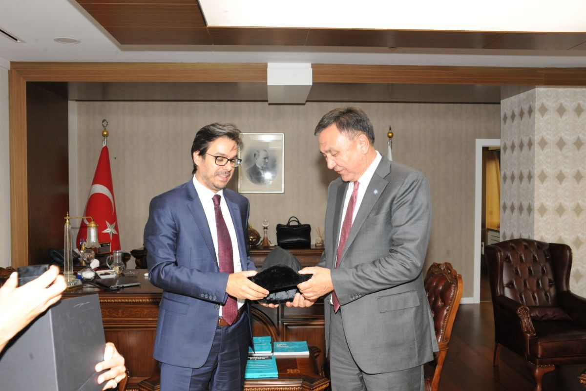 On September 3, 2019, there was held the meeting of Ambassador, Extraordinary and Plenipotentiary of the Kyrgyz Republic to the Republic of Turkey Kubanychbek Omuraliev with General Manager of Turkey Radio and Television Corporation Ibragim Eren