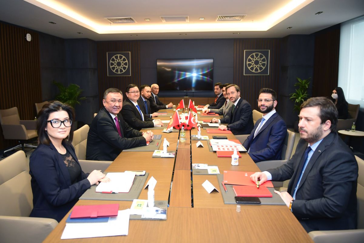 13.04.2021 Mr. Kairat Imanaliev, Minister of Culture, Information, Sports, and Youth Policy of the Kyrgyz Republic with prof. Mr. Fahrettin Altun, Head of the Directorate of Communications of the Presidency of the Republic of Turkey