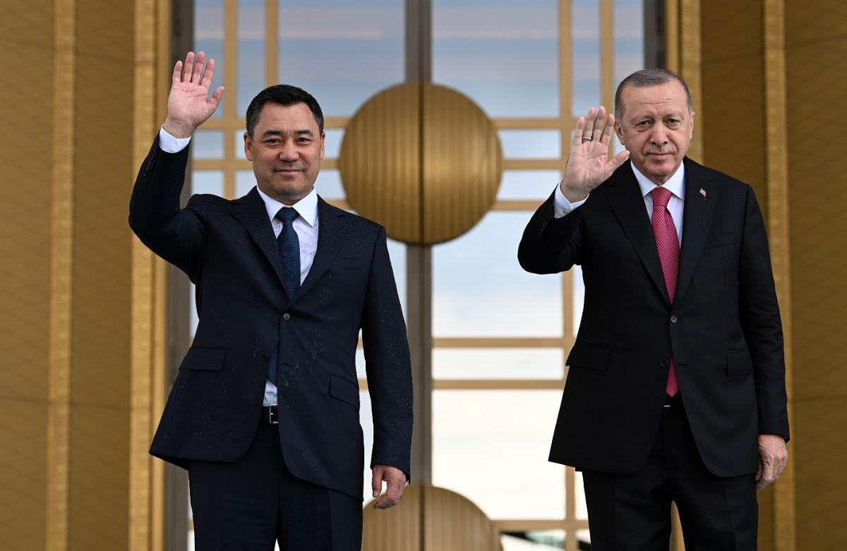 09.06.2021 The official meeting ceremony of the President of the Kyrgyz Republic Sadyr Zhaparov with the President of the Republic of Turkey Recep Tayyip Erdogan
