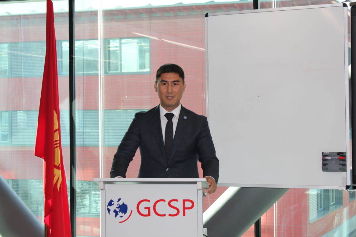 Minister Ch.Aidarbekov addressed the audience and guests of the Geneva Center for Security Policy (GCSP)